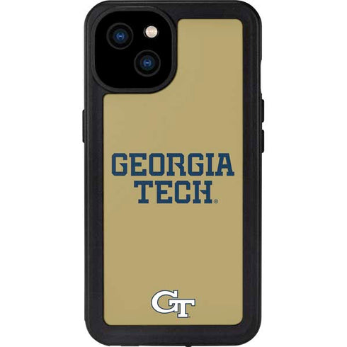 Georgia Institute of Technology LogoType Gold iPhone 15 Plus Waterproof Case